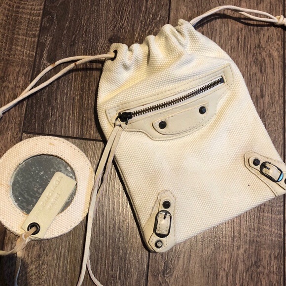 Balenciaga Handbags - BALENCIAGA MOTOCROSS DRAWSTRING POUCH